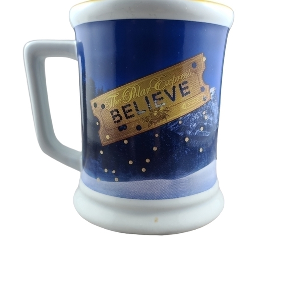 𝅺the Polar Express 3D Raised Belive Ticket Ceramic Hot Chocolate Coffee Mug - Picture 2 of 9
